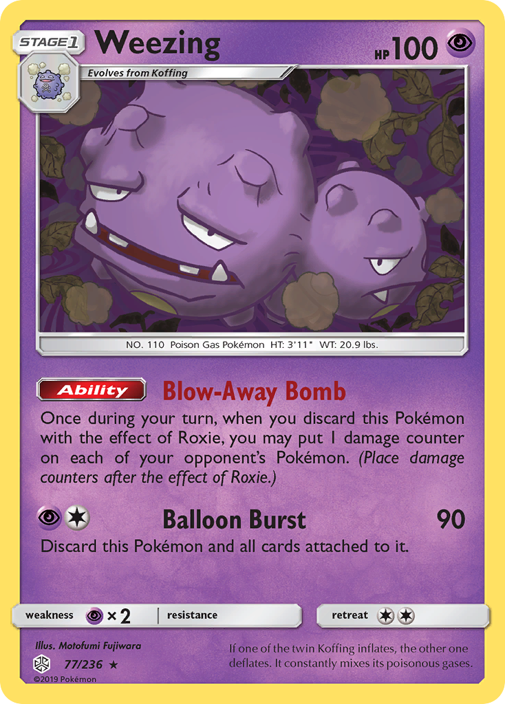 Weezing (77/236) - [Reverse Holo] Cosmic Eclipse (CEC)