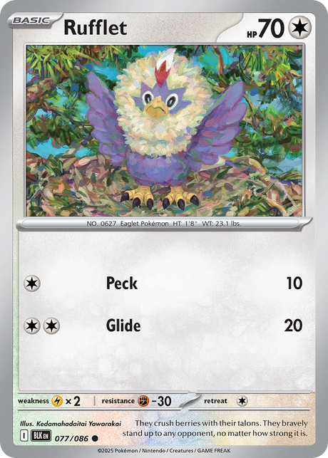 Rufflet (77/86) - Black Bolt (BLK)