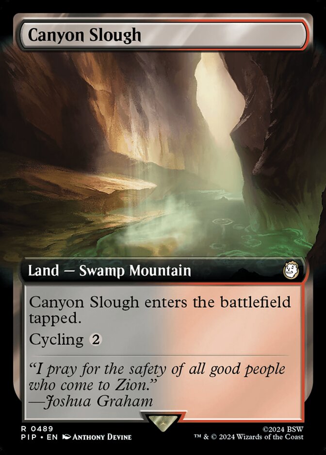 Canyon Slough - [Foil, Extended Art] Fallout (PIP)