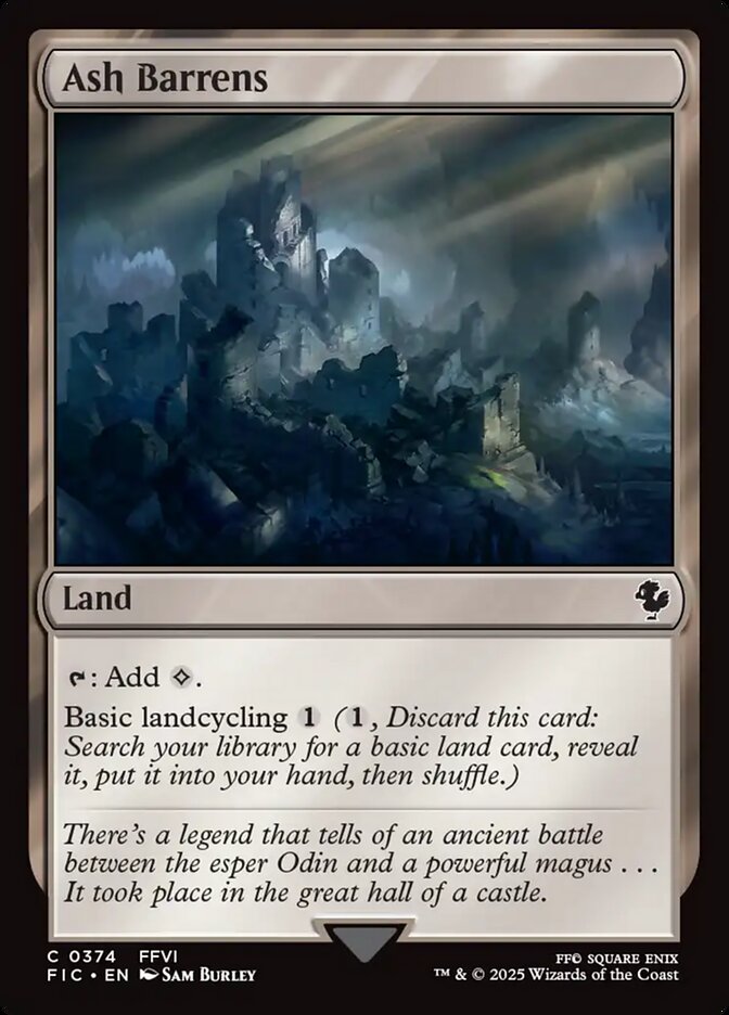 Ash Barrens (374) - [Surge Foil] Final Fantasy Commander (FIC)