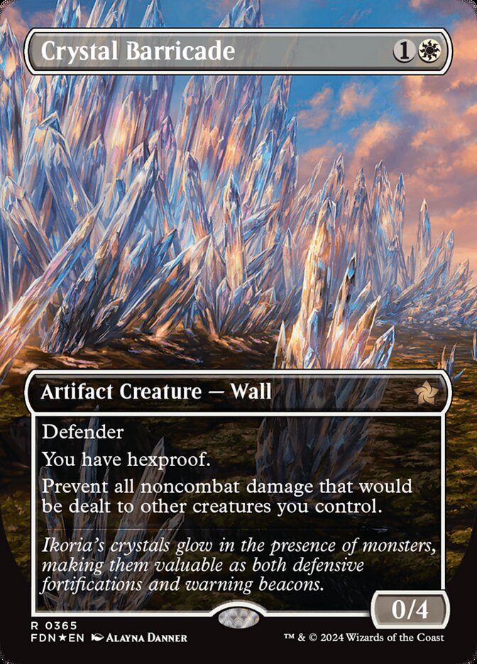 Crystal Barricade - [Mana Foil, Borderless] Foundations (FDN)