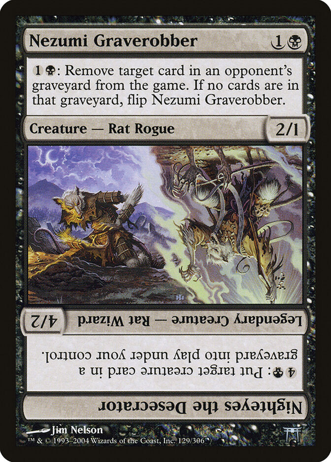 Nezumi Graverobber // Nighteyes the Desecrator (129) - Champions of Kamigawa (CHK)