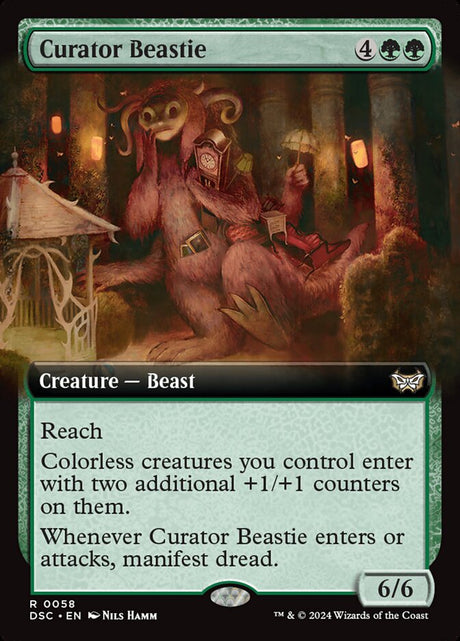 Curator Beastie (58) - Duskmourn: House of Horror Commander (DSC)