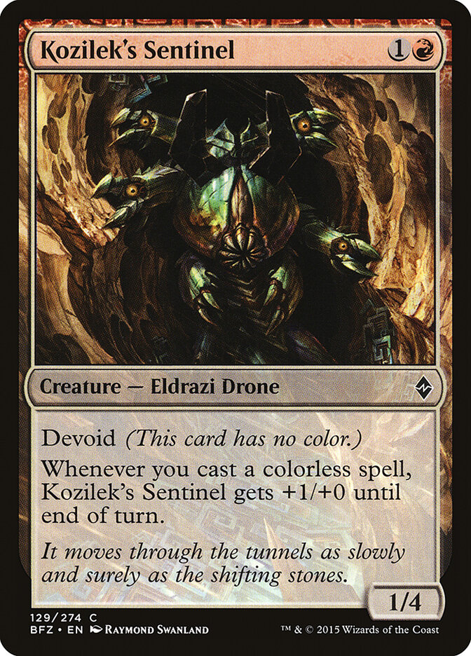 Kozilek's Sentinel (129) - Battle for Zendikar (BFZ)