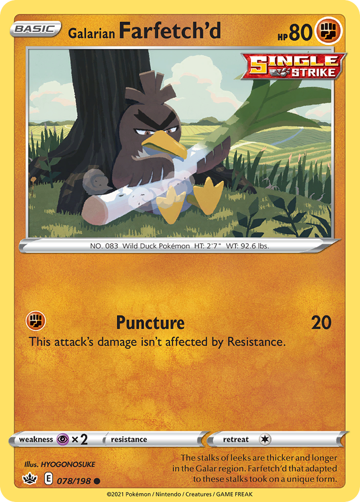 Galarian Farfetch'd (78/198) - Chilling Reign (CRE)