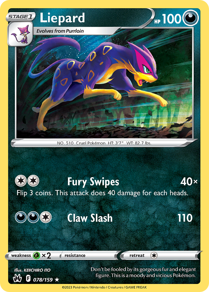 Liepard (78/159) - [Reverse Holo] Crown Zenith (CRZ)