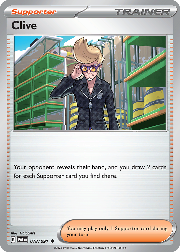 Clive (78/91) - [Reverse Holo] Paldean Fates (PAF)