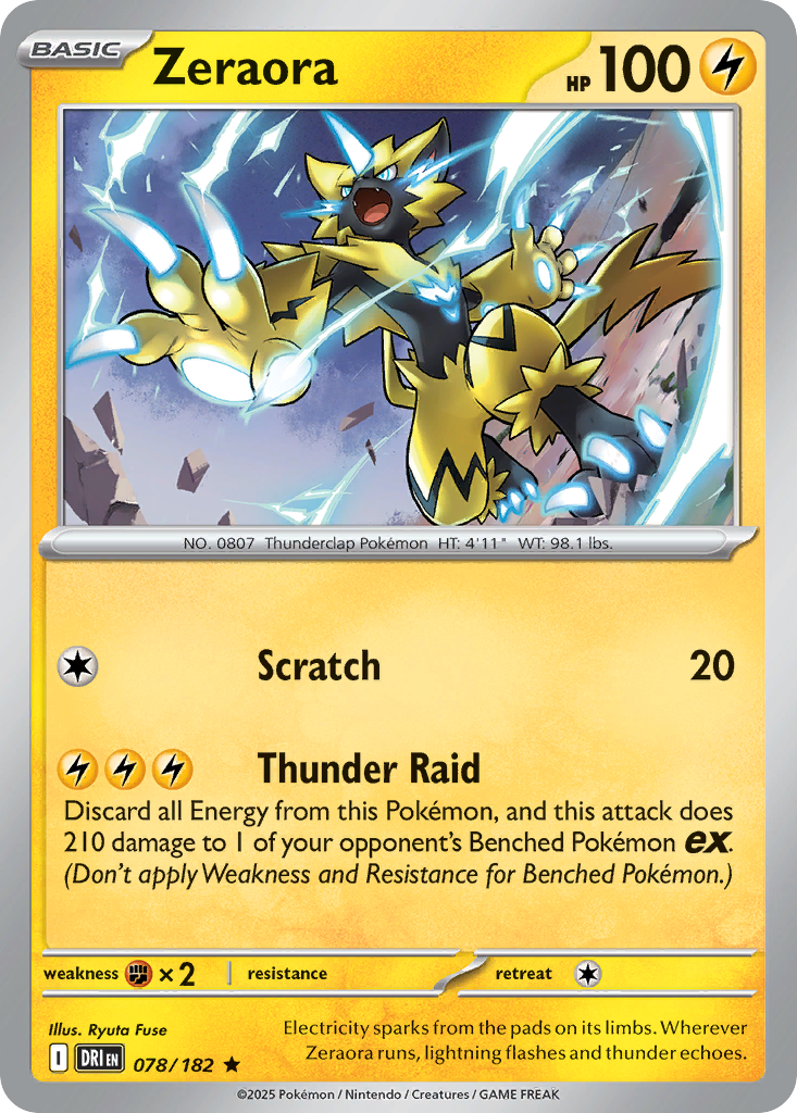 Zeraora (78/182) - [Reverse Holo] Destined Rivals (DRI)