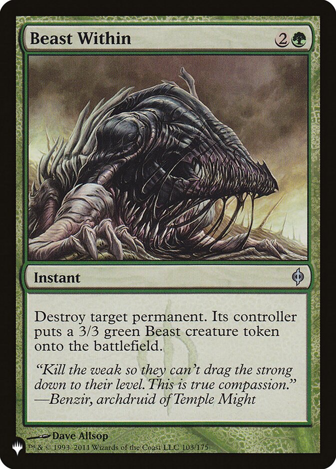 Beast Within (NPH-103) - The List (PLST)