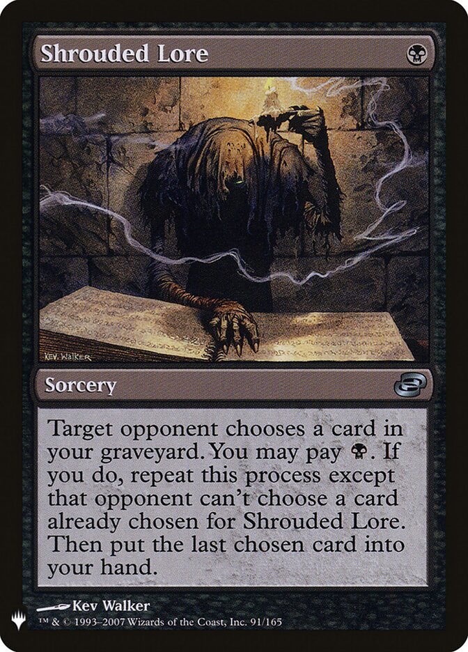 Shrouded Lore (PLC-91) - The List (PLST)