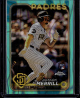 2024 Topps Chrome #207 Jackson Merrill Aqua Raywave /199