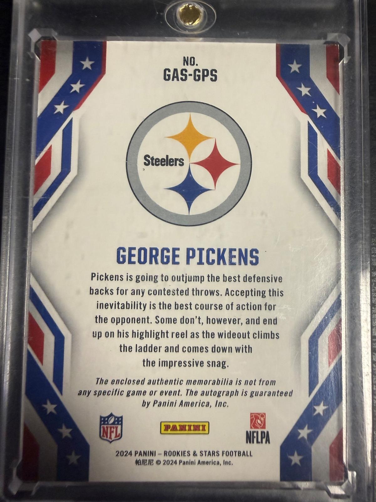 2024 Panini Rookies & Stars George Pickens Great American Signatures /99