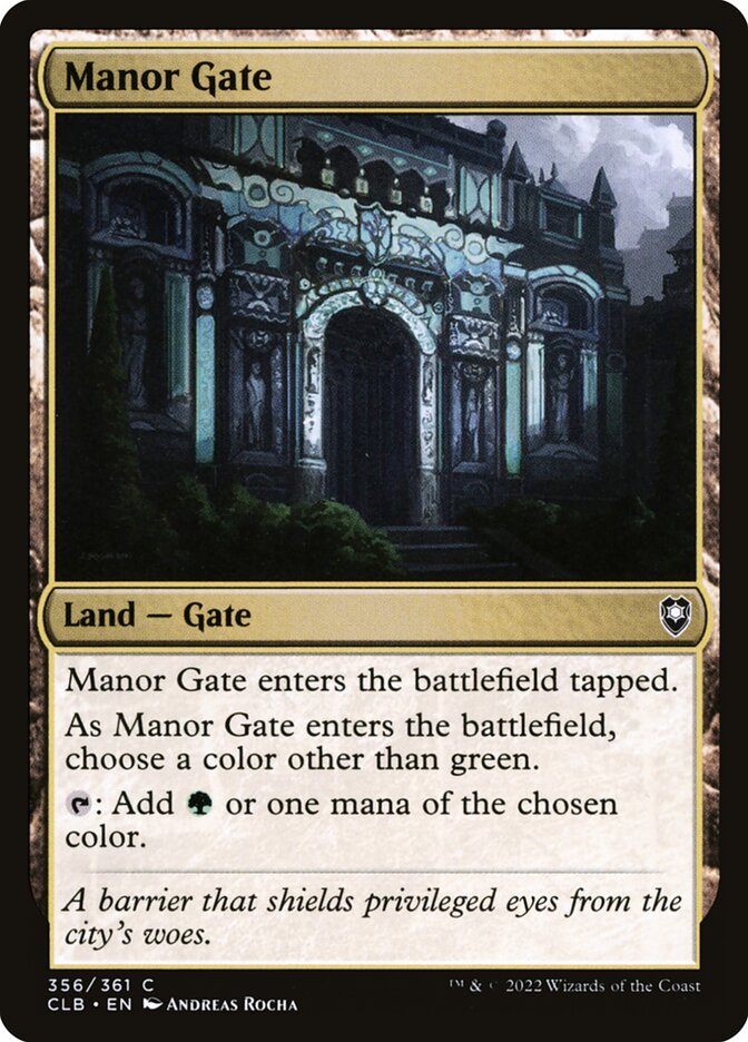 Manor Gate (356) - Commander Legends: Battle for Baldur's Gate (CLB)