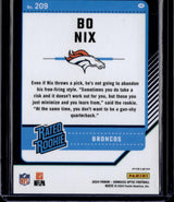 2024 Donruss Optic #209 Bo Nix Blue Glitter