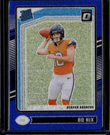 2024 Donruss Optic #209 Bo Nix Blue Glitter