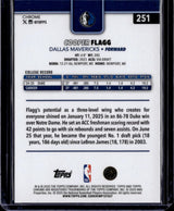 2025-26 Topps Chrome #251 Cooper Flagg Basketball Refractor