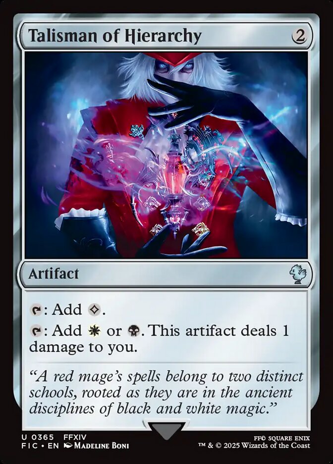 Talisman of Hierarchy (365) - [Surge Foil] Final Fantasy Commander (FIC)