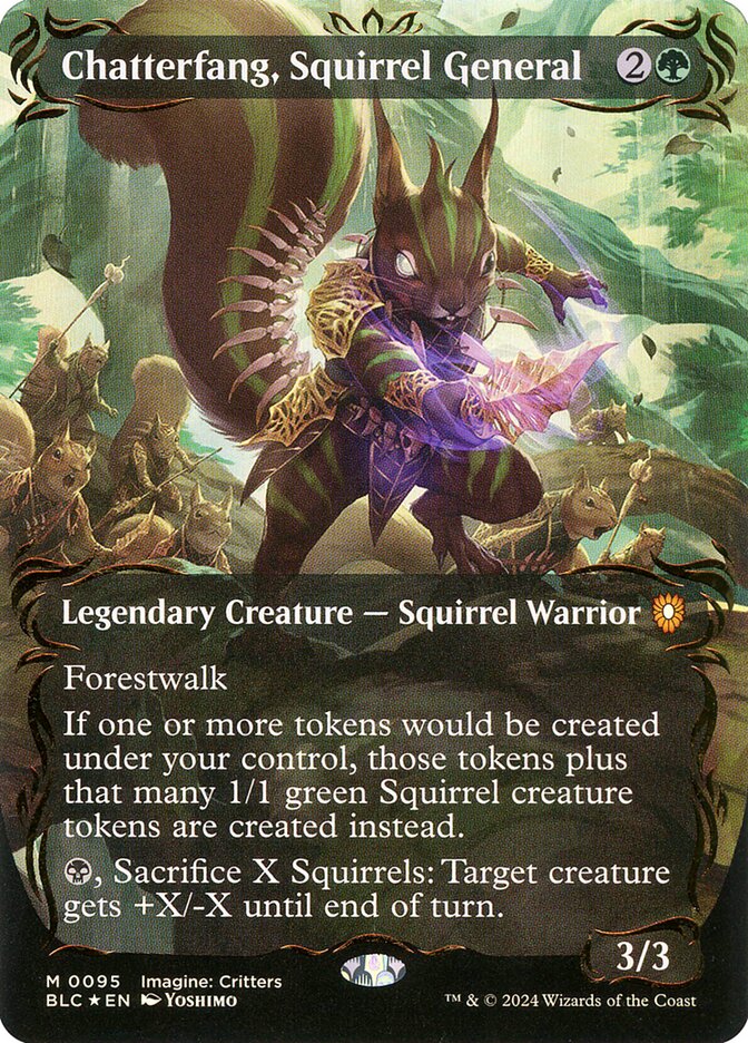 Chatterfang, Squirrel General (95) - Bloomburrow Commander (BLC)