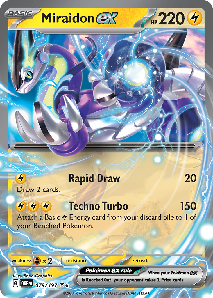 Miraidon ex (79/197) - [Holo Foil] Obsidian Flames (OBF)