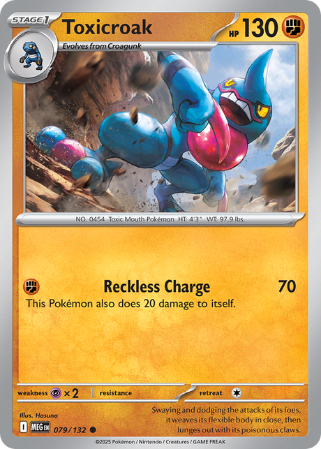 Toxicroak (79/132) - [Reverse Holo] Mega Evolution (MEG)