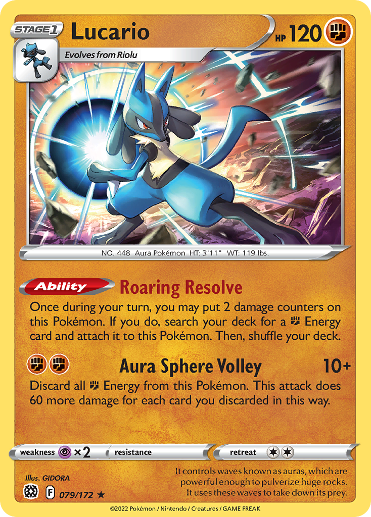 Lucario (79/172) - [Reverse Holo] Brilliant Stars (BRS)