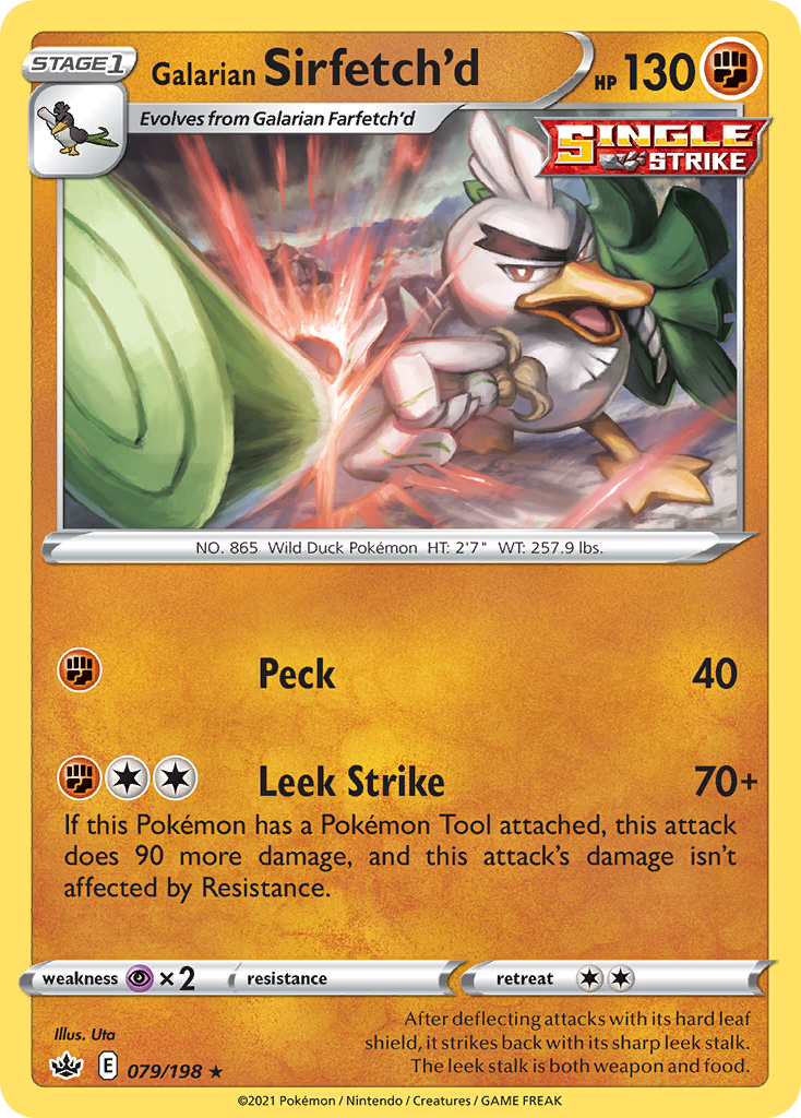 Galarian Sirfetch'd (79/198) - [Reverse Holo] Chilling Reign (CRE)
