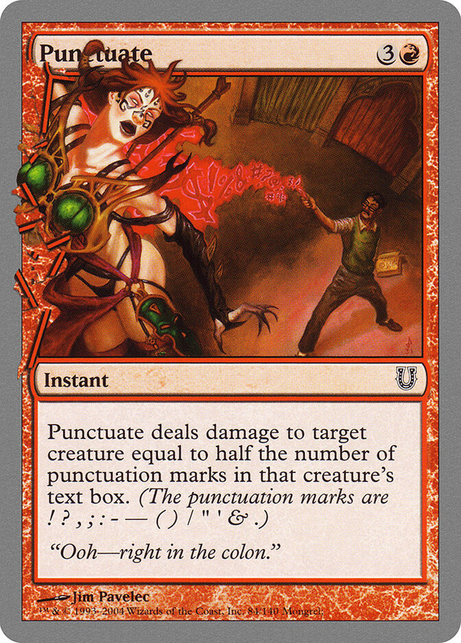 Punctuate (84) - Unhinged (UNH)