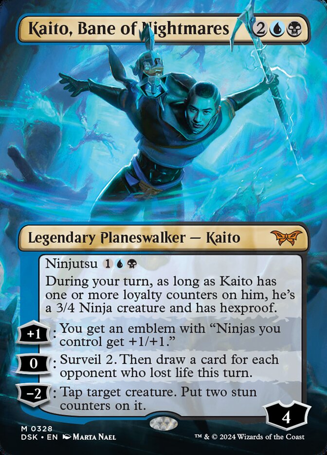 Kaito, Bane of Nightmares - [Foil, Borderless] Duskmourn: House of Horror (DSK)