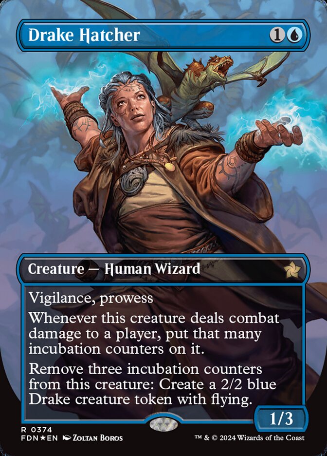 Drake Hatcher - [Mana Foil, Borderless] Foundations (FDN)