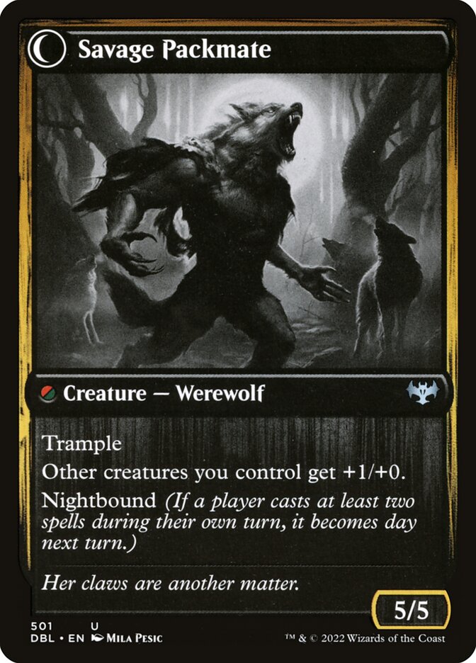 Child of the Pack // Savage Packmate (501) - Innistrad: Double Feature (DBL)