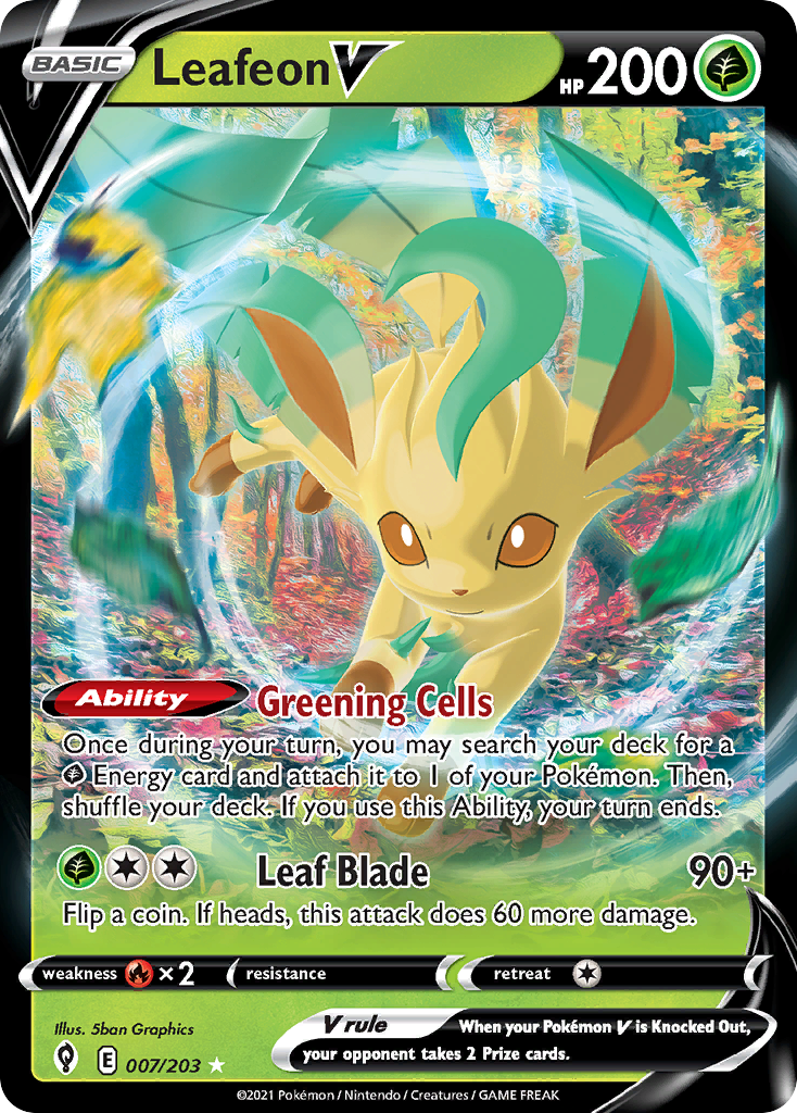 Leafeon V (7/203) - [Holo Foil] Evolving Skies (EVS)