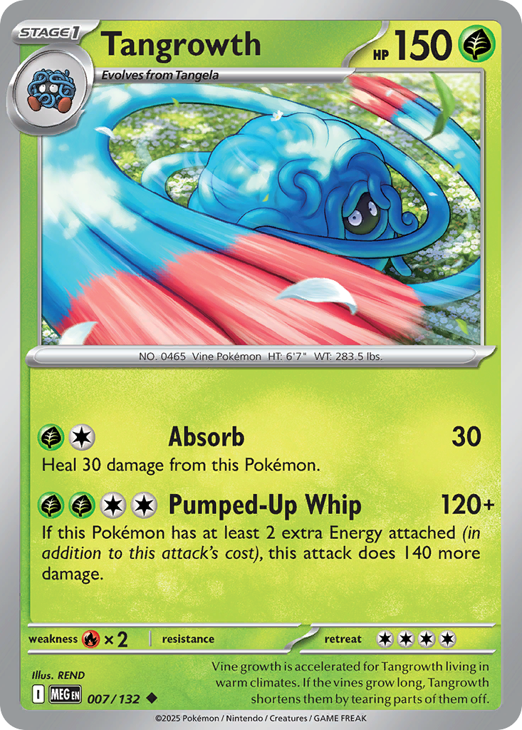 Tangrowth (7/132) - [Reverse Holo] Mega Evolution (MEG)
