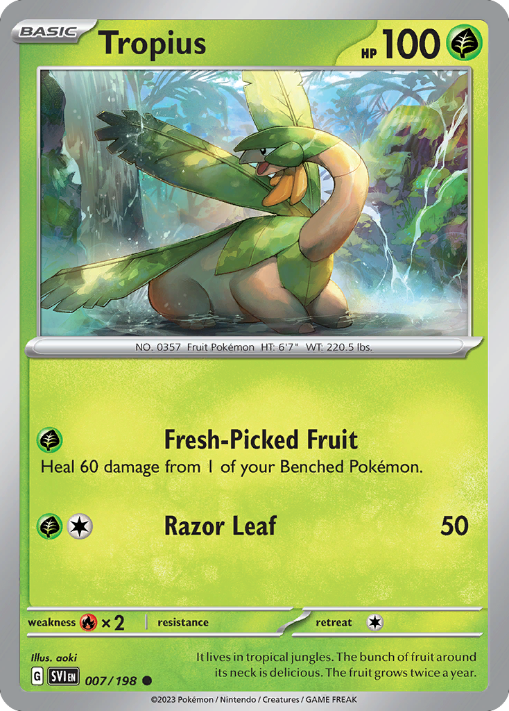 Tropius (7/198) - [Reverse Holo] Scarlet & Violet (SVI)