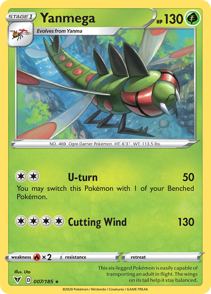 Yanmega (7/185) - [Reverse Holo] Vivid Voltage (VIV)