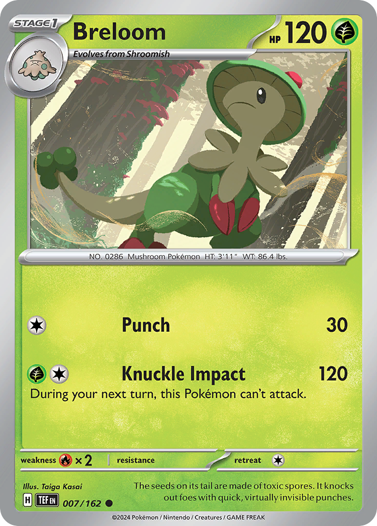 Breloom (7/162) - [Reverse Holo] Temporal Forces (TEF)