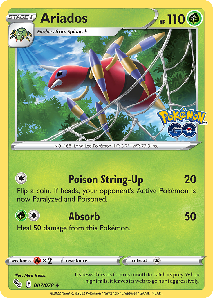 Ariados (7/78) - [Reverse Holo] Pokemon GO (PGO)
