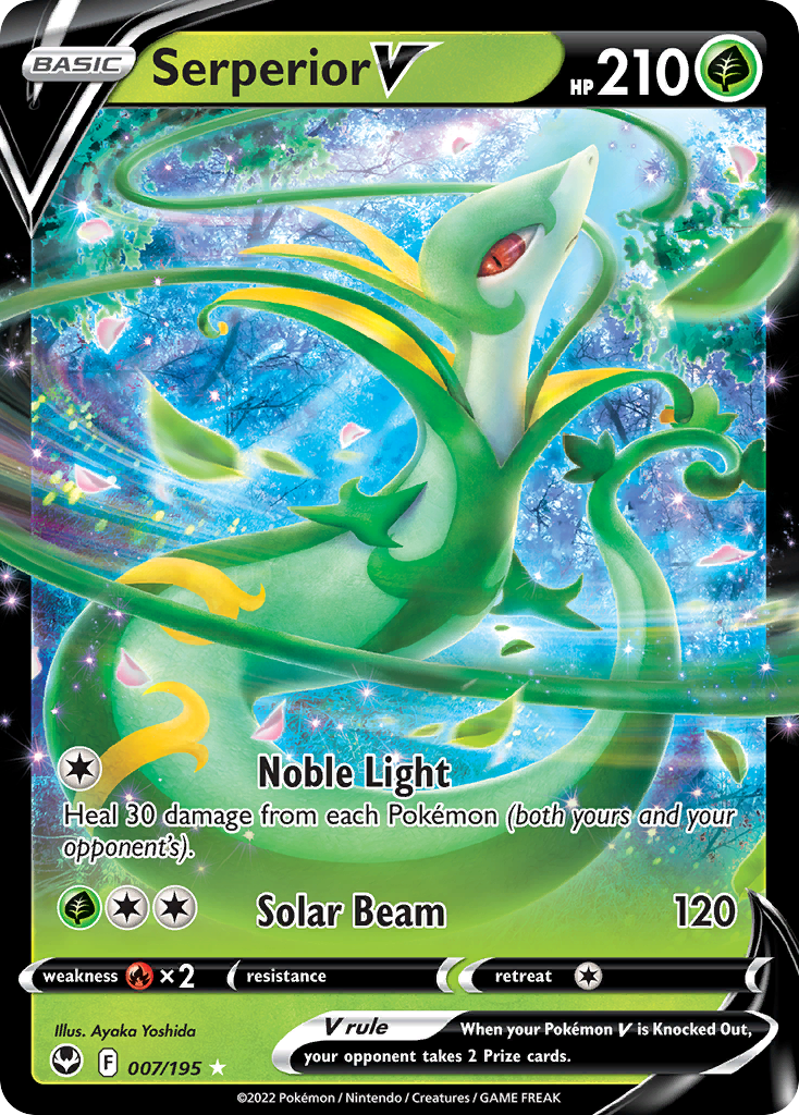 Serperior V (7/195) - [Holo Foil] Silver Tempest (SIT)