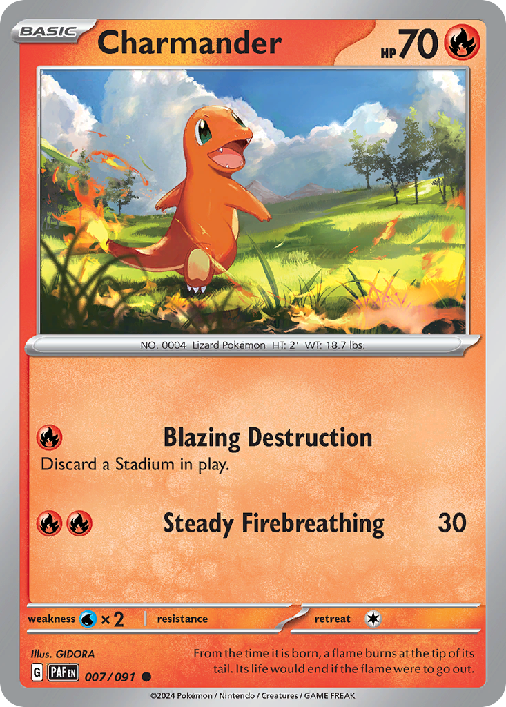 Charmander (7/91) - [Reverse Holo] Paldean Fates (PAF)