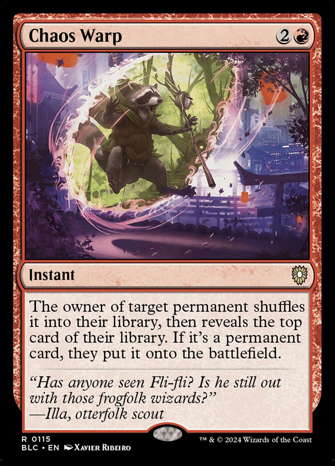Chaos Warp (115) - Bloomburrow Commander (BLC)
