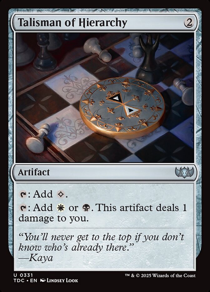Talisman of Hierarchy - Tarkir: Dragonstorm Commander (TDC)