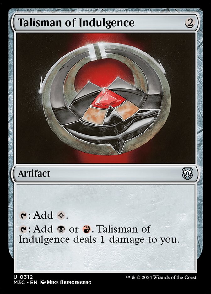 Talisman of Indulgence (312) - Modern Horizons 3 Commander (M3C)