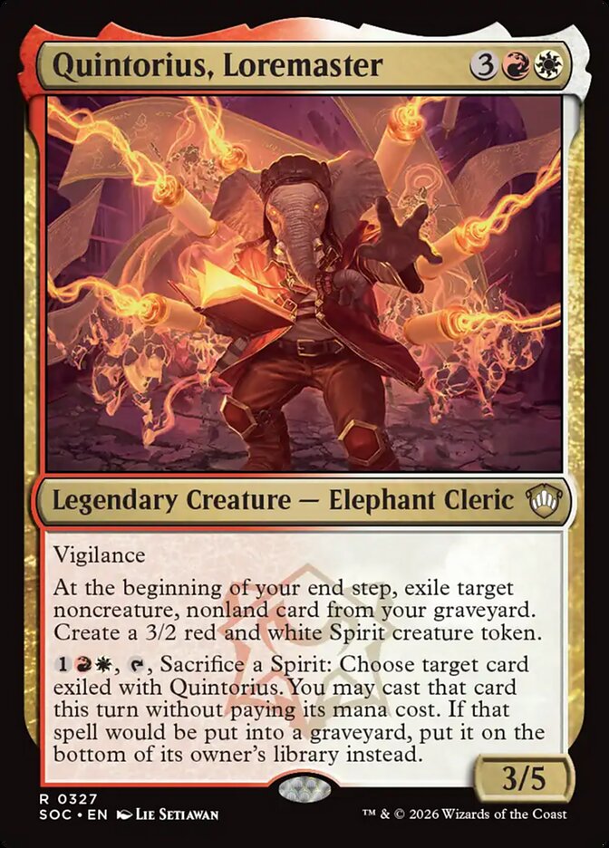 Quintorius, Loremaster (327) - Secrets of Strixhaven Commander (SOC)