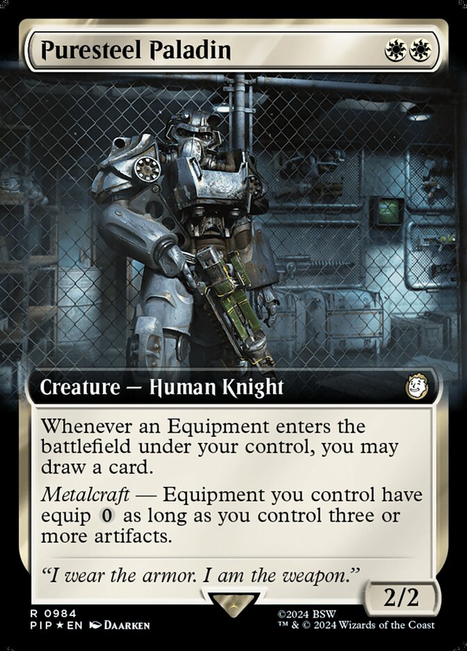 Puresteel Paladin - [Surge Foil, Extended Art] Fallout (PIP)