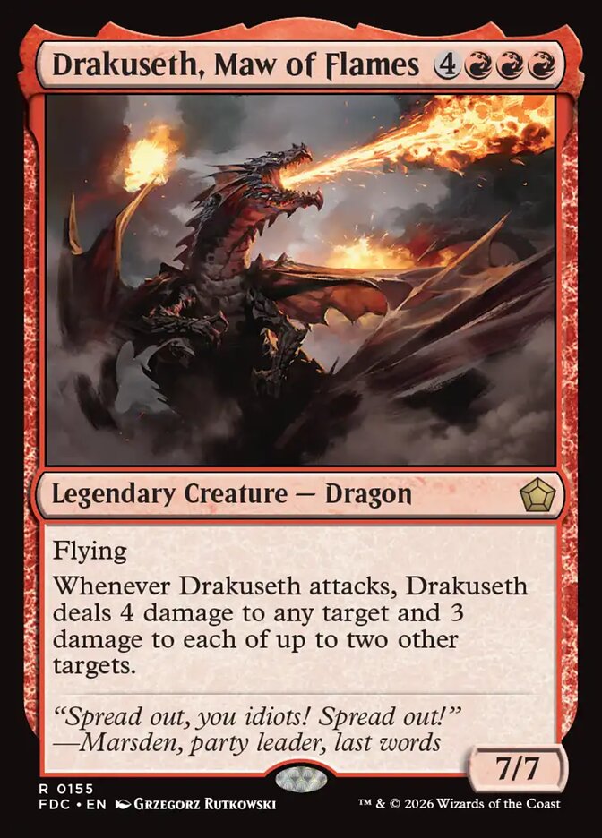 Drakuseth, Maw of Flames (155) - Foundations Commander (FDC)
