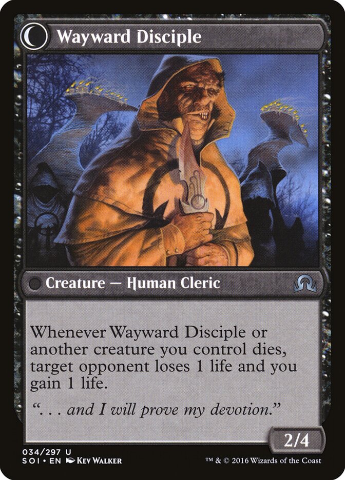 Pious Evangel // Wayward Disciple (34) - Shadows over Innistrad (SOI)