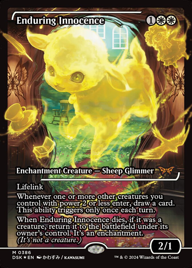 Enduring Innocence - [Foil, Japanese Showcase] Duskmourn: House of Horror (DSK)