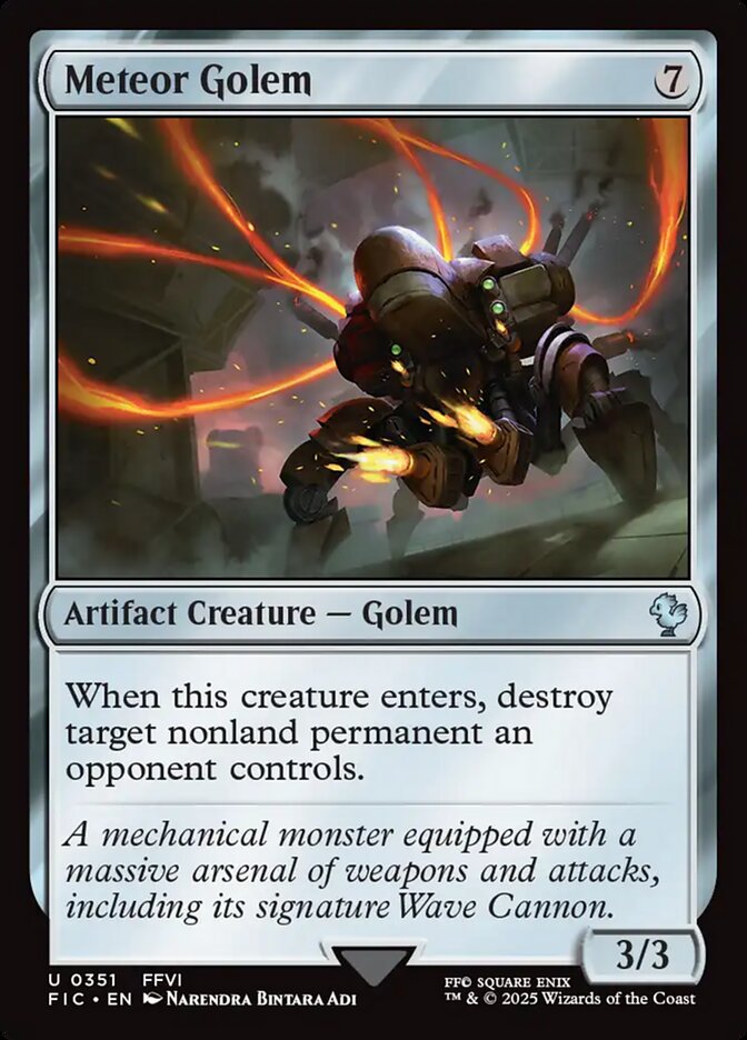 Meteor Golem (351) - [Surge Foil] Final Fantasy Commander (FIC)