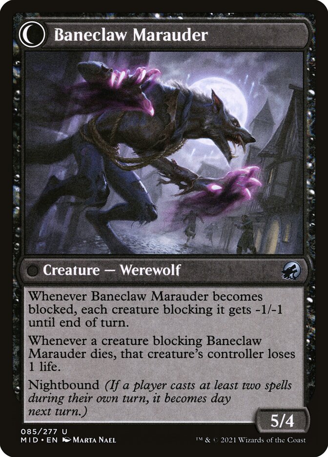 Baneblade Scoundrel // Baneclaw Marauder (85) - Innistrad: Midnight Hunt (MID)