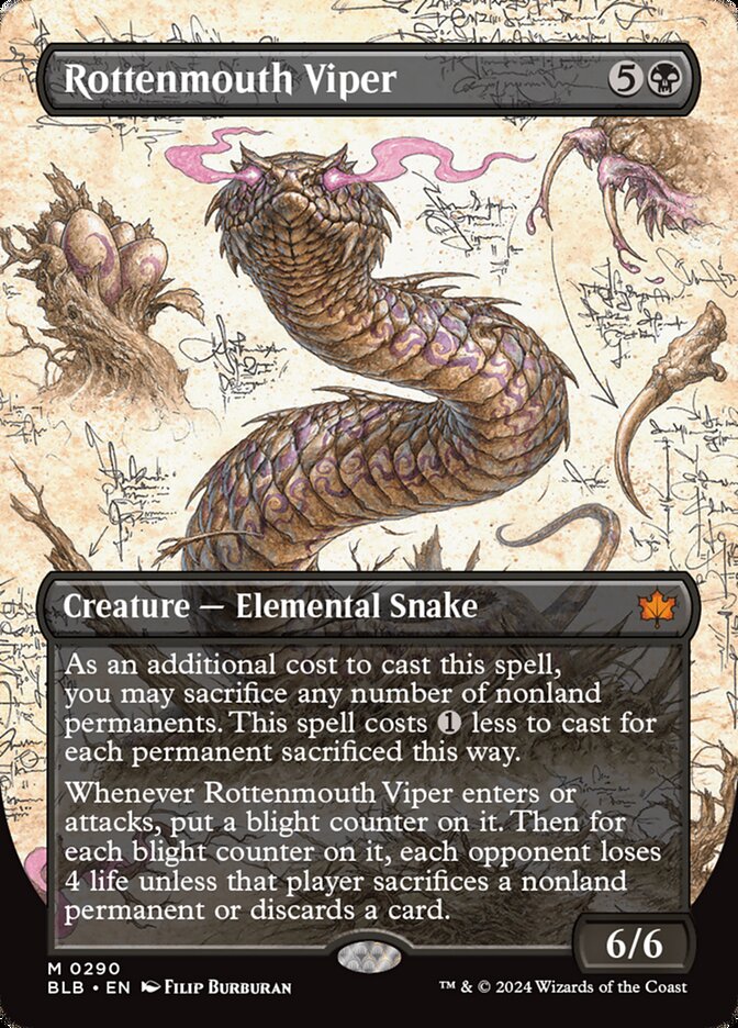 Rottenmouth Viper - [Borderless] Bloomburrow (BLB)