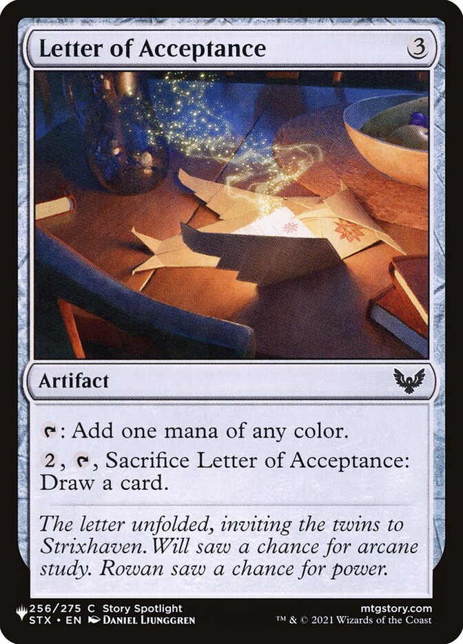 Letter of Acceptance (STX-256) - The List (PLST)